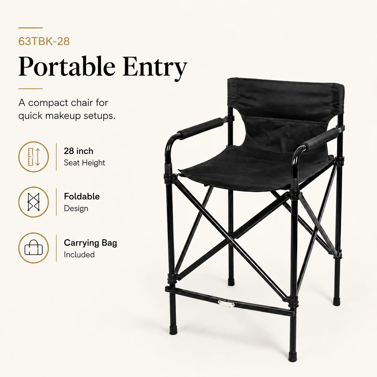 Simple Lightweight 28 Inch Salon Aluminium Folding Tall Director Chair Makeup Chairs
Simple Lightweight 28 Inch Salon Aluminium Folding Tall Director Chair Makeup Chairs