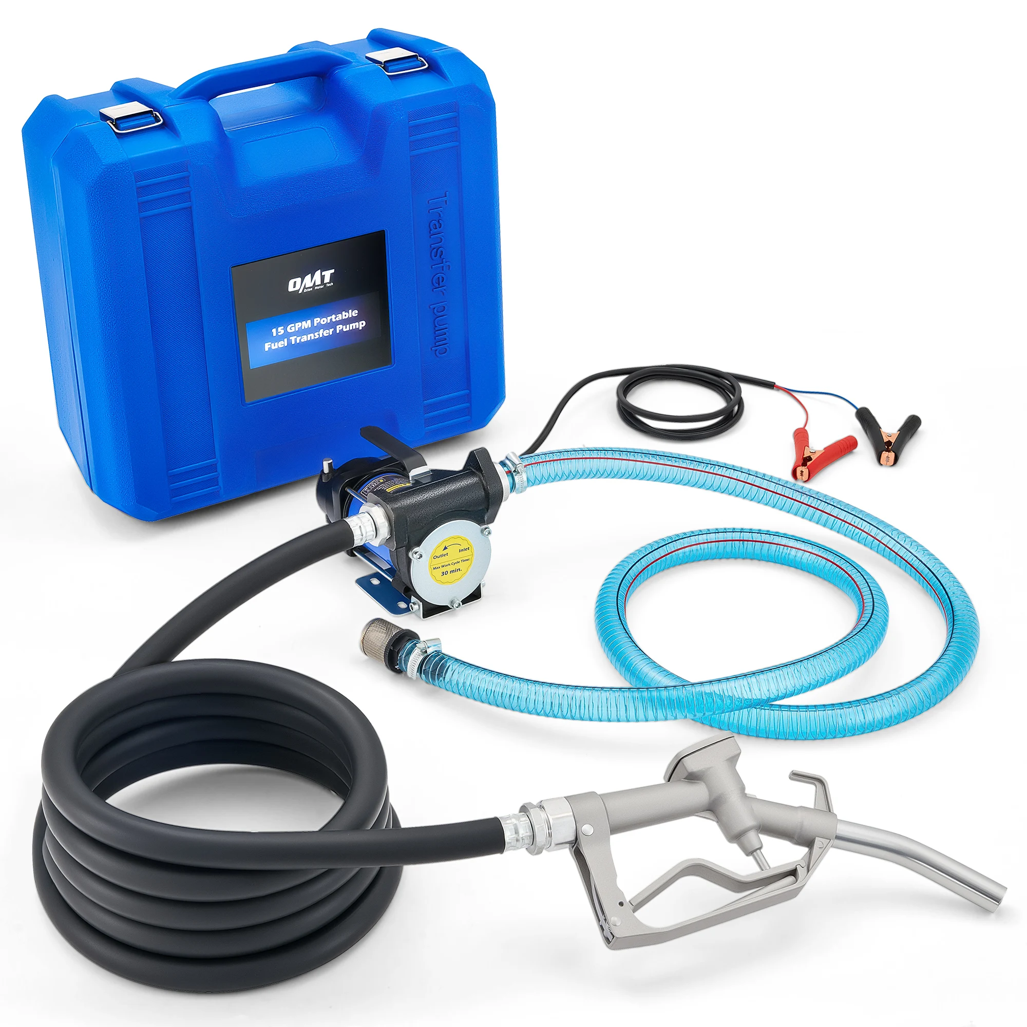 OMT 15gpm Portable Fuel Transfer Pump Kit for Gasoline Kerosene Diesel w Nozzle
OMT 15gpm Portable Fuel Transfer Pump Kit for Gasoline Kerosene Diesel w Nozzle