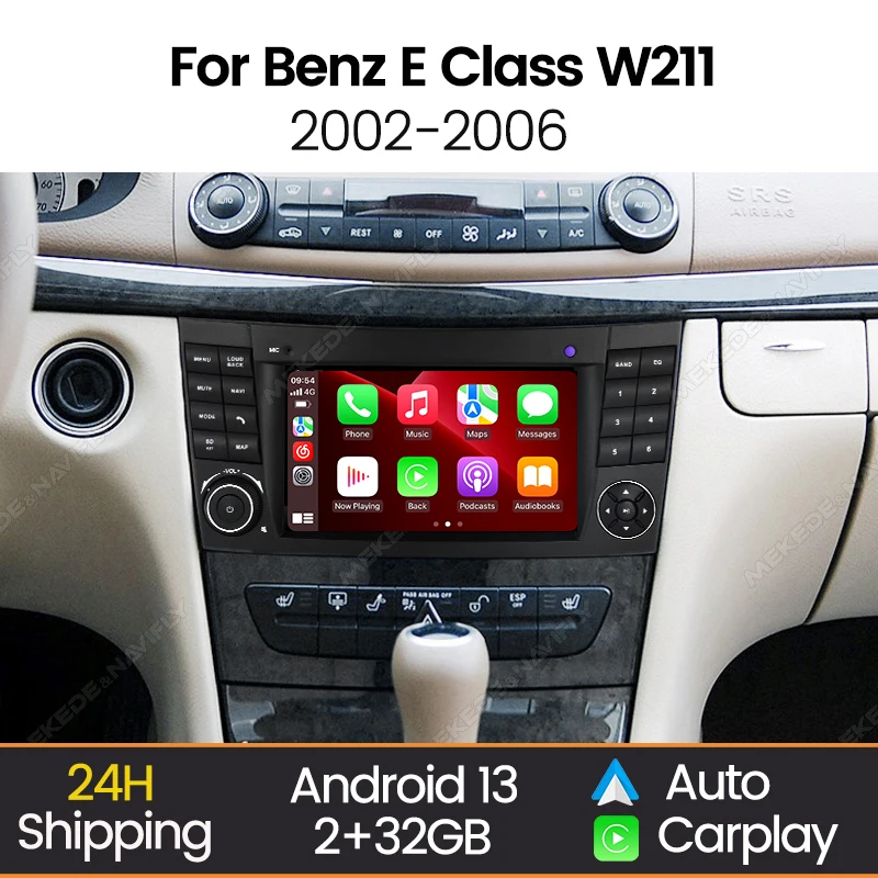 7inch Car Radio Multimedia Player For Mercedes Benz E-class W211 E200 E220 E300 E350 E240 E280 CLS GPS Carplay Android Auto BT
7inch Car Radio Multimedia Player For Mercedes Benz E-class W211 E200 E220 E300 E350 E240 E280 CLS GPS Carplay Android Auto BT