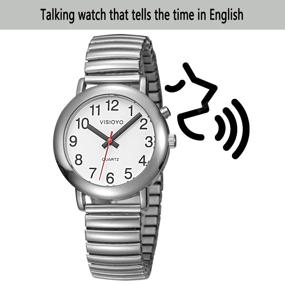 English Talking Watch Clock Watch for Blind Elderly Visually Impaired People
English Talking Watch Clock Watch for Blind Elderly Visually Impaired People