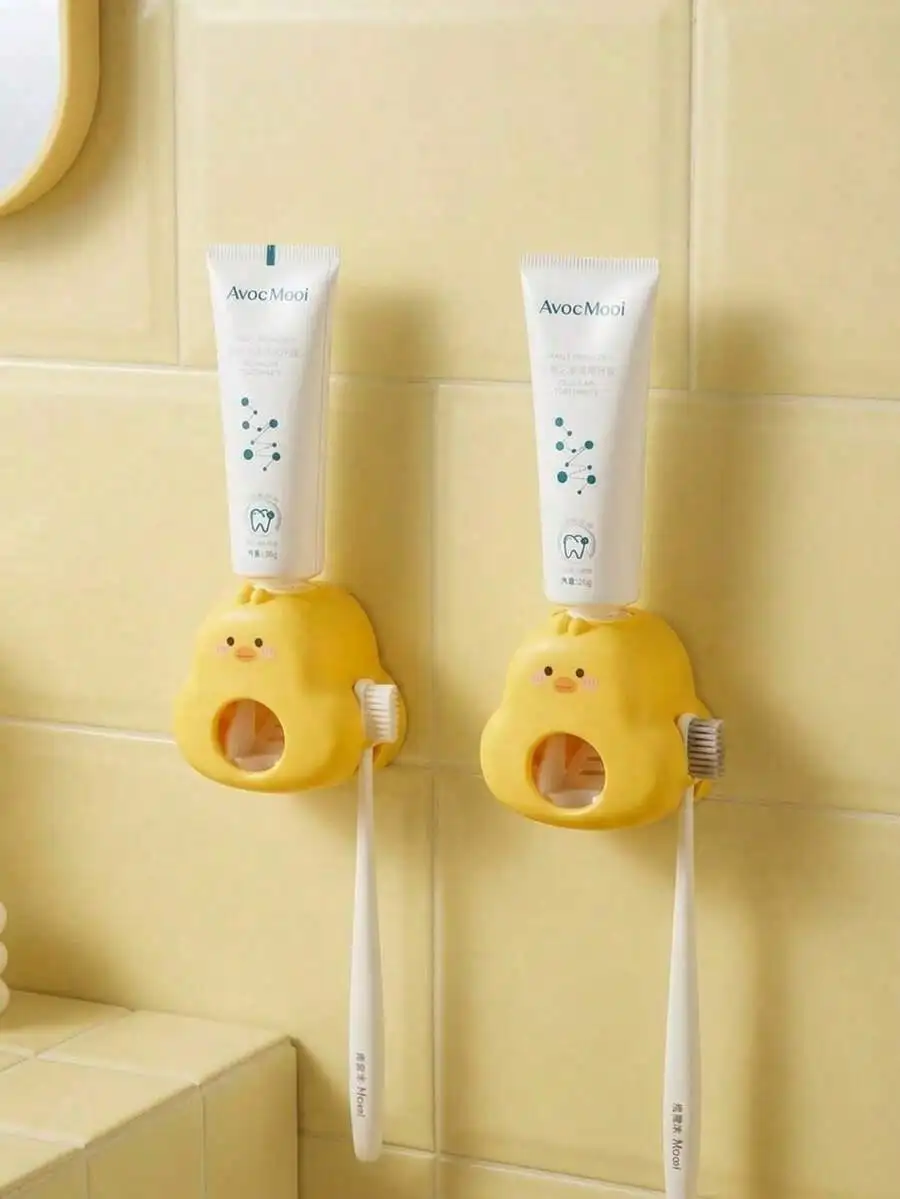 1pc Wall Mounted Toothpaste Dispenser And Toothbrush Holder, Cute Duck Design, Plastic Material, Bathroom Decoration And Storage Accessories, Ideal Choice For Home Decoration, Birthdays, Anniversaries, Housewarming Gifts And Christmas Gifts
1pc Wall Mounted Toothpaste Dispenser And Toothbrush Holder, Cute Duck Design, Plastic Material, Bathroom Decoration And Storage Accessories, Ideal Choice For Home Decoration, Birthdays, Anniversaries, Housewarming Gifts And Christmas Gifts
