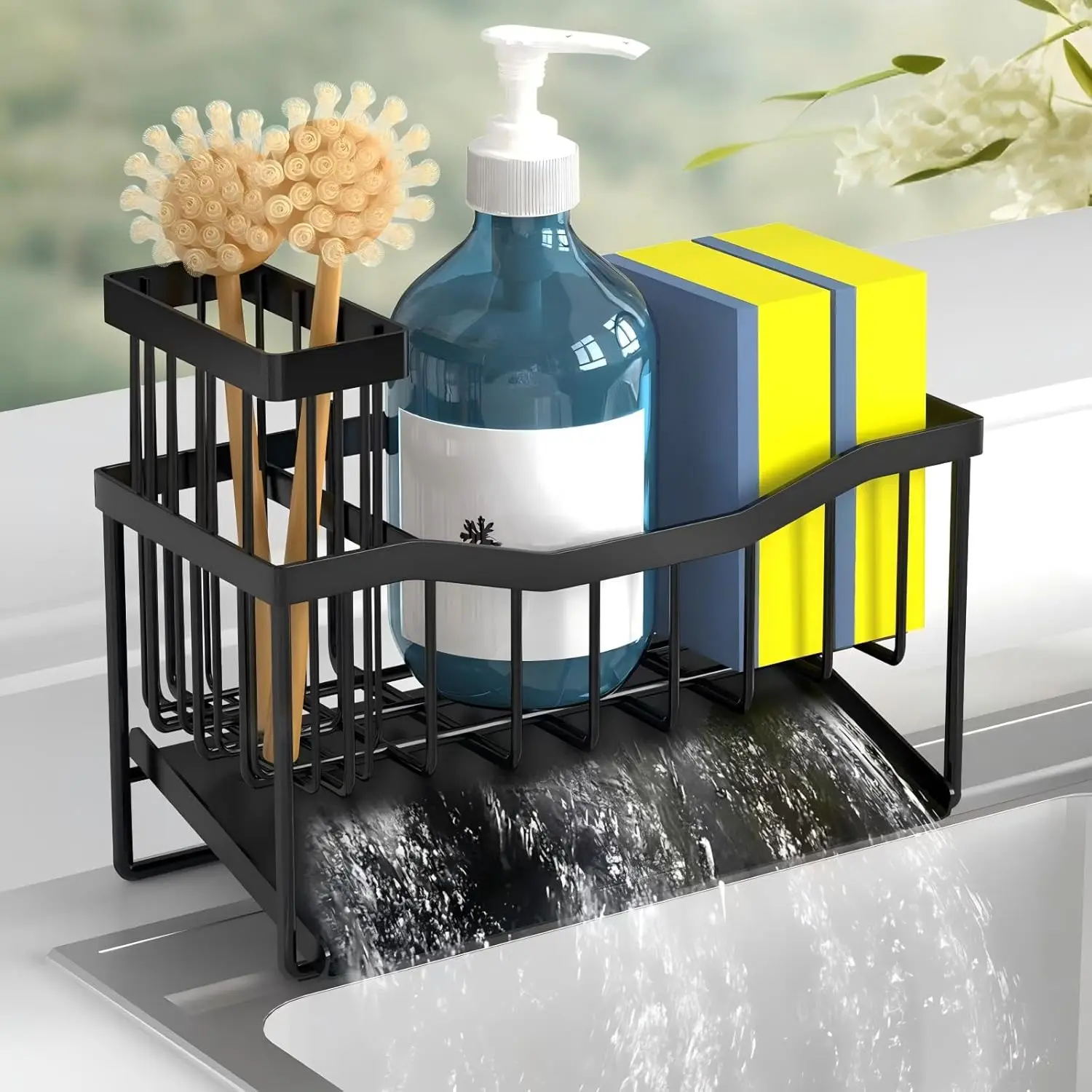 Держатель губки для раковины Maifan Caddy для кухни с держателем для щеток и самослижным поддоном из нержавеющей стали, нержавеющая кухонная раковина Organi
Держатель губки для раковины Maifan Caddy для кухни с держателем для щеток и самослижным поддоном из нержавеющей стали, нержавеющая кухонная раковина Organi