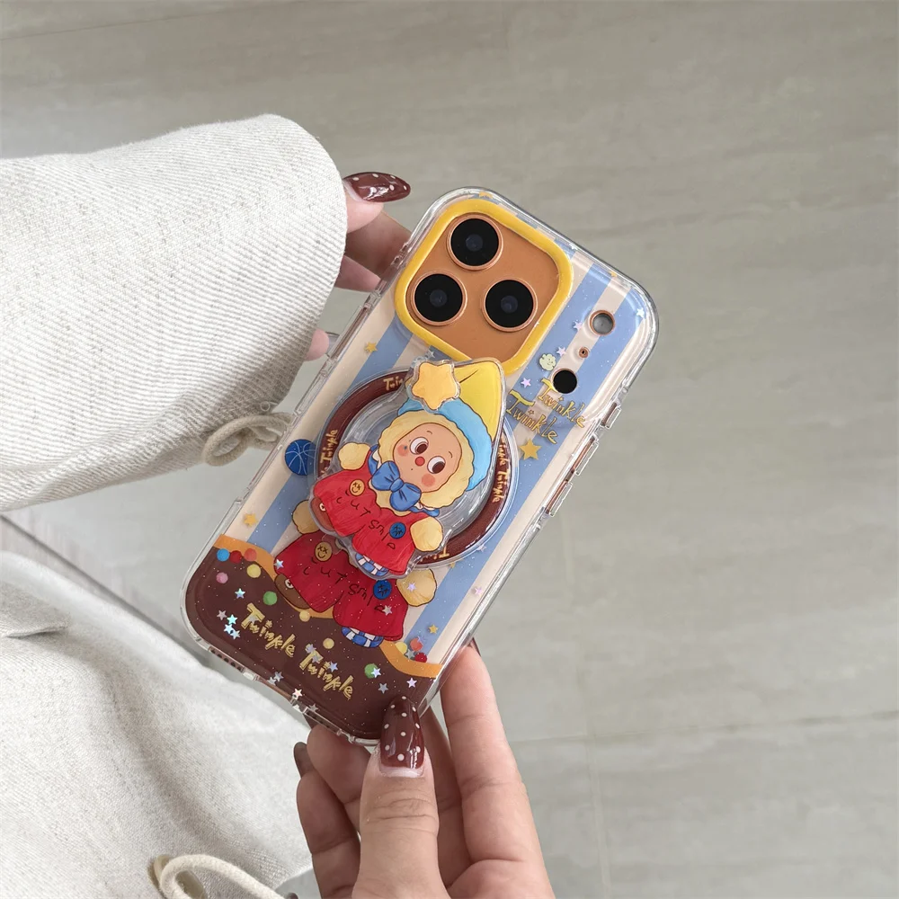 New cute striped star shaped magnetic bracket compatible with iPhone 17 Promax 13 14, 15, 16 Pro Max protective case
New cute striped star shaped magnetic bracket compatible with iPhone 17 Promax 13 14, 15, 16 Pro Max protective case