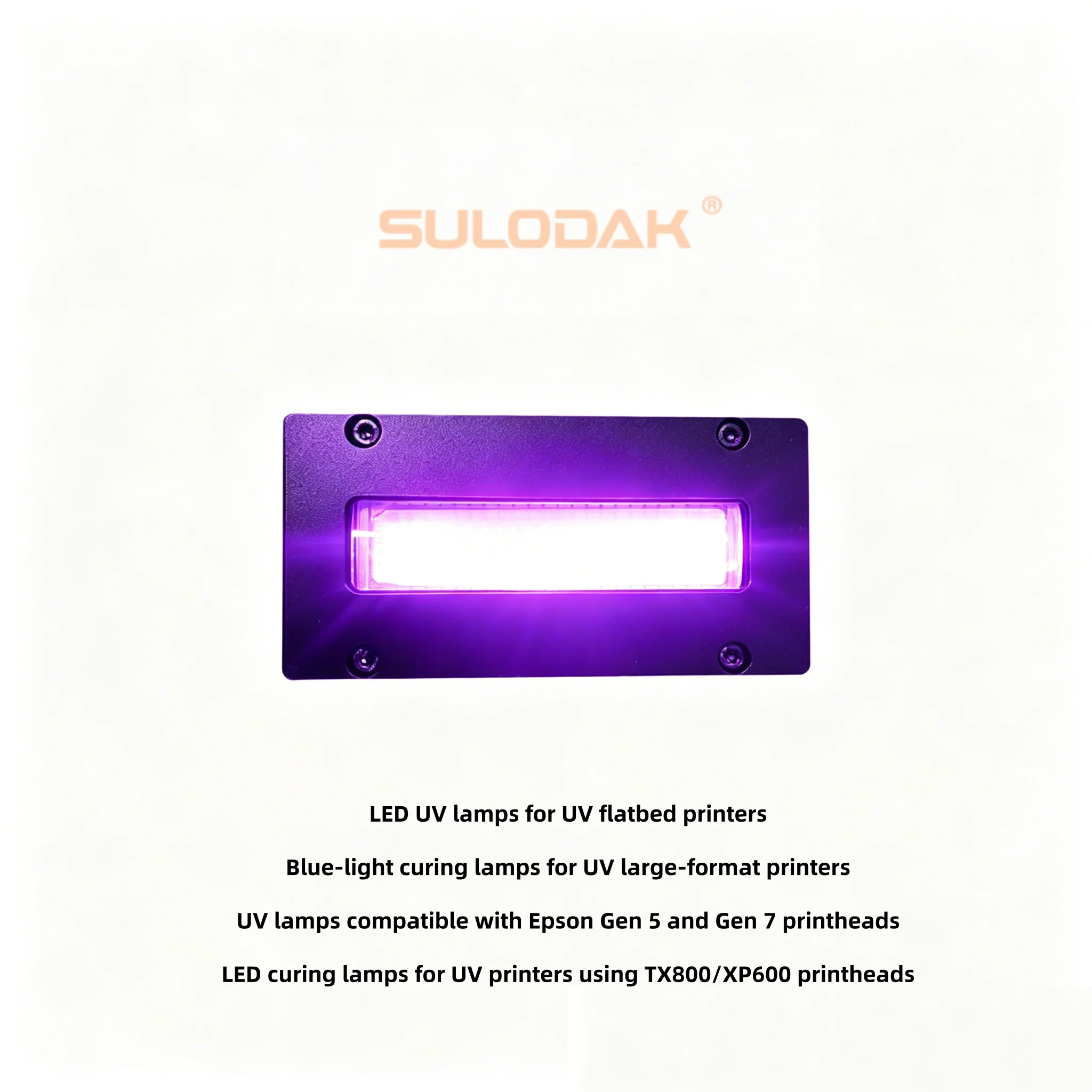 UV led light for Ricoh Epson Gen5 Gen7 TX800 XP600 Flatbed Printers High-power water-cooled UV-LED curing and drying
UV led light for Ricoh Epson Gen5 Gen7 TX800 XP600 Flatbed Printers High-power water-cooled UV-LED curing and drying