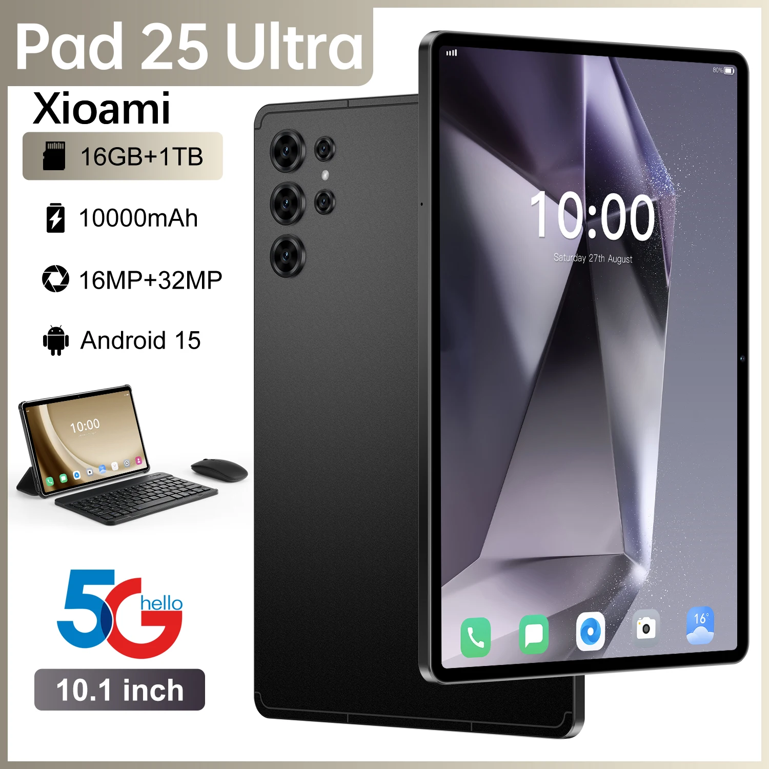 2025 НОВЫЙ планшет Xioami Pad 25 Ultra MSnapdragon 8 Gen3 HD-экран Android 15 16 ГБ + 1 ТБ, 10000 мАч, 5G, двухкарта, Wi-Fi, GPS-планшет
2025 НОВЫЙ планшет Xioami Pad 25 Ultra MSnapdragon 8 Gen3 HD-экран Android 15 16 ГБ + 1 ТБ, 10000 мАч, 5G, двухкарта, Wi-Fi, GPS-планшет