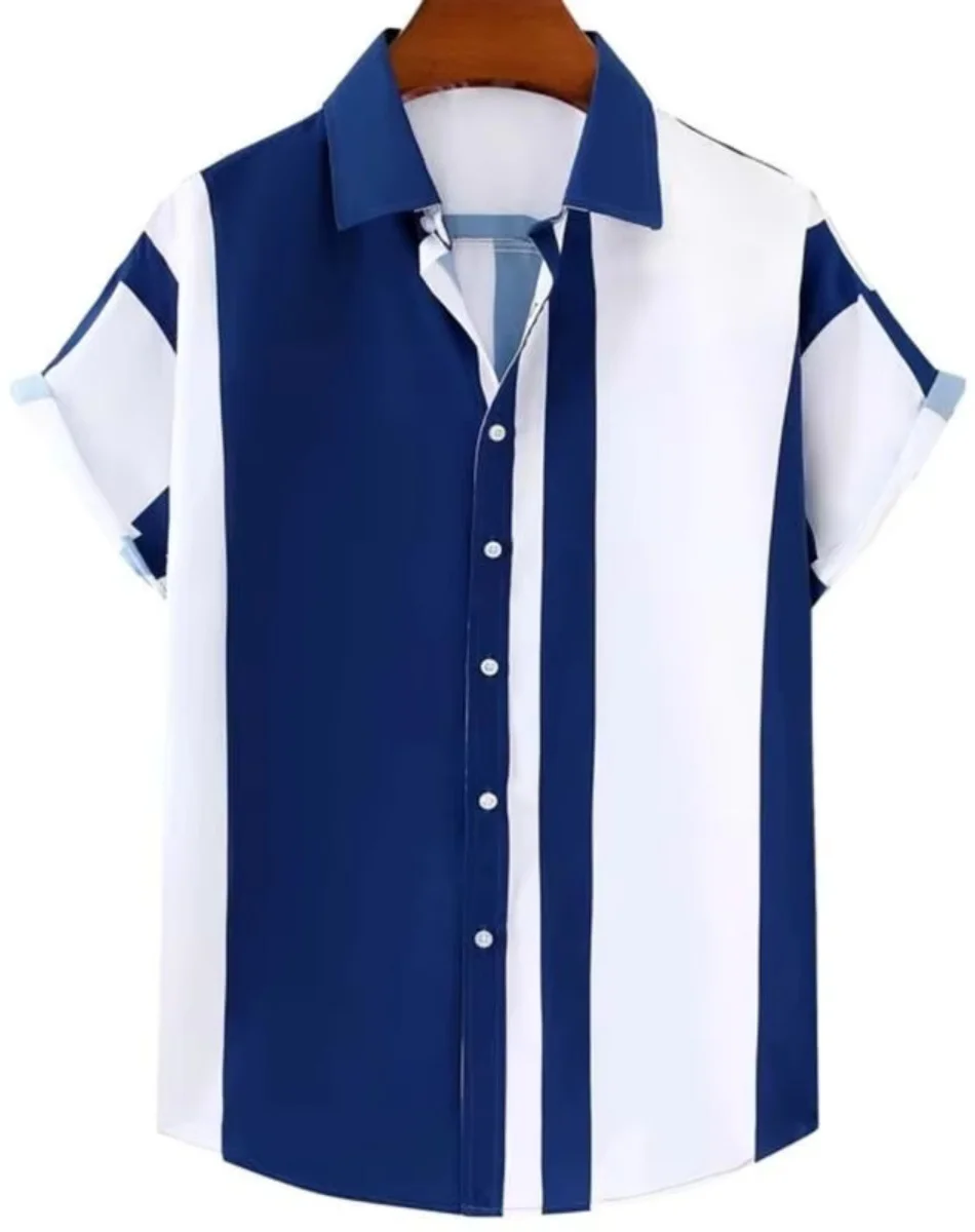 Simple Stripe 3D Print Men Shirt Man Women Casual Fashion Short Sleeves Shirts Button Lapel Streetwear Oversized Unisex Clothing
Simple Stripe 3D Print Men Shirt Man Women Casual Fashion Short Sleeves Shirts Button Lapel Streetwear Oversized Unisex Clothing