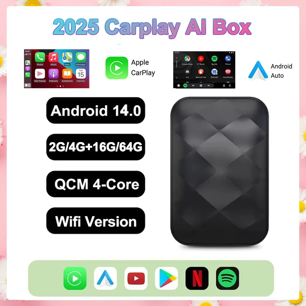 2025 New Upgrade 3IN1 Android14 Wireless Carplay Android AutoAdapter Plug&Play For Youtube Netflix Dongle Wireless Car AI TV BOX
2025 New Upgrade 3IN1 Android14 Wireless Carplay Android AutoAdapter Plug&Play For Youtube Netflix Dongle Wireless Car AI TV BOX