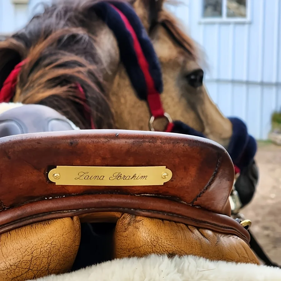Customized Stainless Steel Laser-Engraved Nameplate | Personalized Saddle/Horse Tack Name Tag | Laser-Engraved Cycling Gear Accessories | Unique Equestrian Gifts
Customized Stainless Steel Laser-Engraved Nameplate | Personalized Saddle/Horse Tack Name Tag | Laser-Engraved Cycling Gear Accessories | Unique Equestrian Gifts