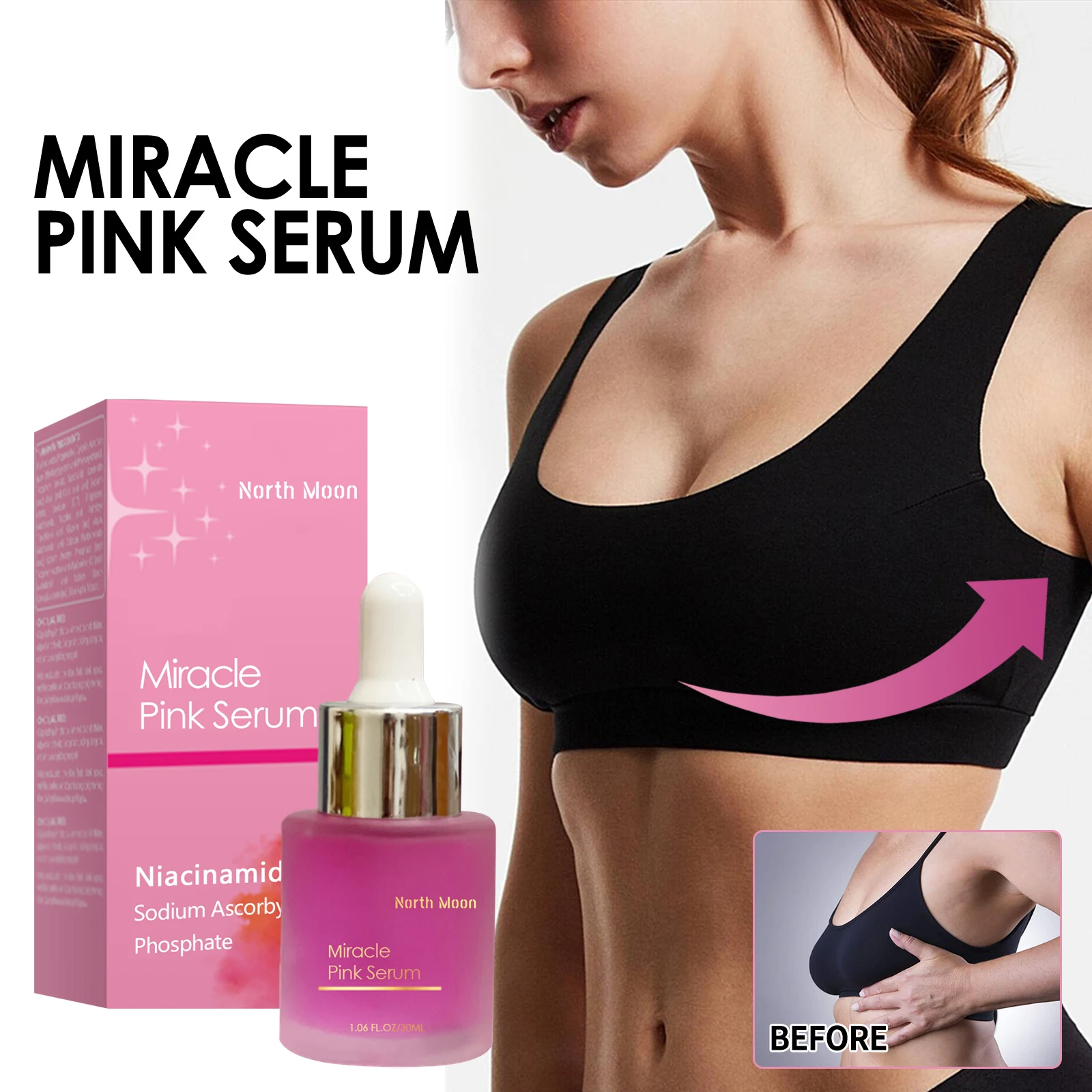 North Moon 30 мл укрепляющая сыворотка для ухода за грудью, массажная увлажняющая, пухлая, против провисания, корректирующая грудь, лифтинг, сыворотка для груди
North Moon 30 мл укрепляющая сыворотка для ухода за грудью, массажная увлажняющая, пухлая, против провисания, корректирующая грудь, лифтинг, сыворотка для груди