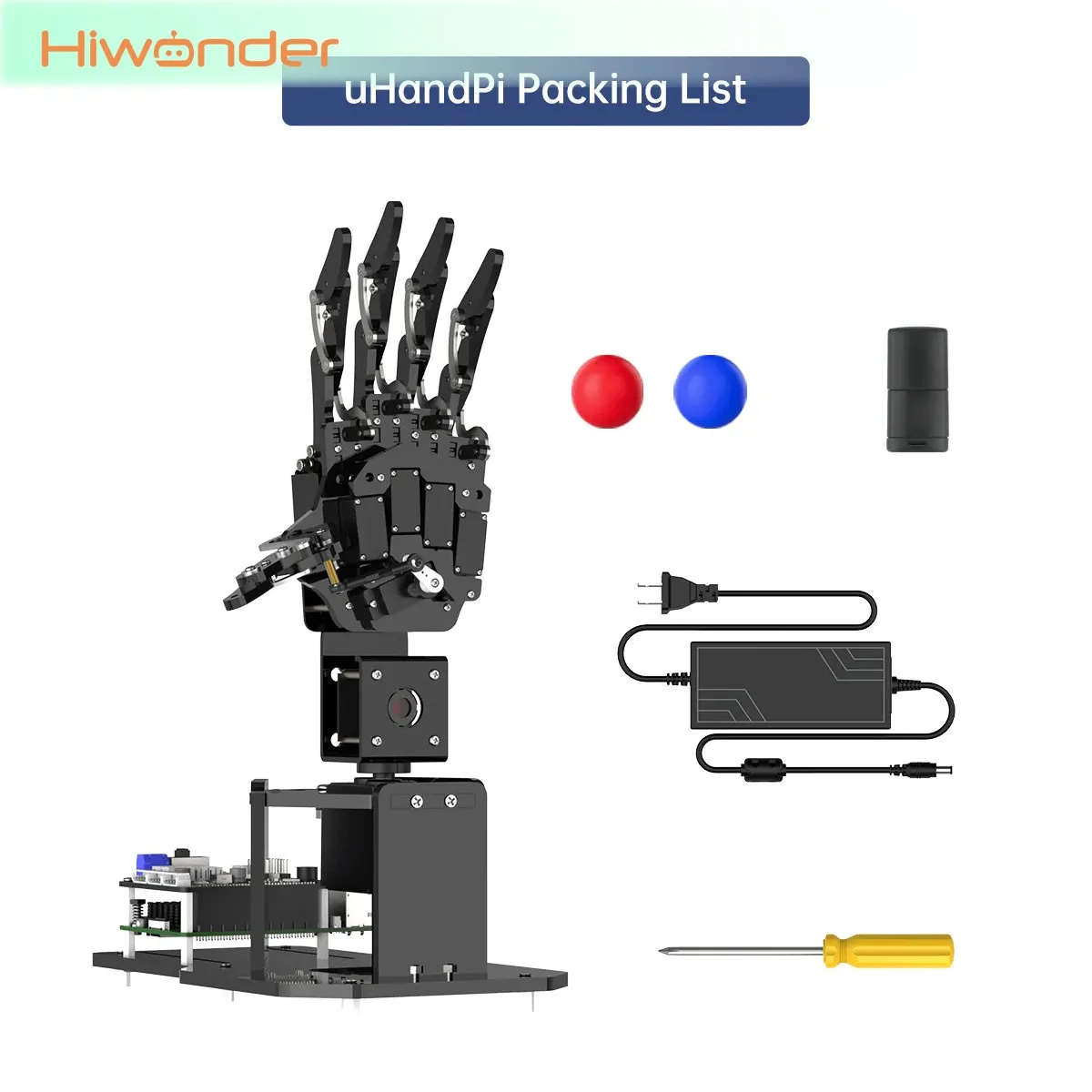Hiwonder uHandPi AI Vision Роботизированный ручной программируемый робот для левой и правой руки с Raspberry Pi 5 4 ГБ/8 ГБ
Hiwonder uHandPi AI Vision Роботизированный ручной программируемый робот для левой и правой руки с Raspberry Pi 5 4 ГБ/8 ГБ