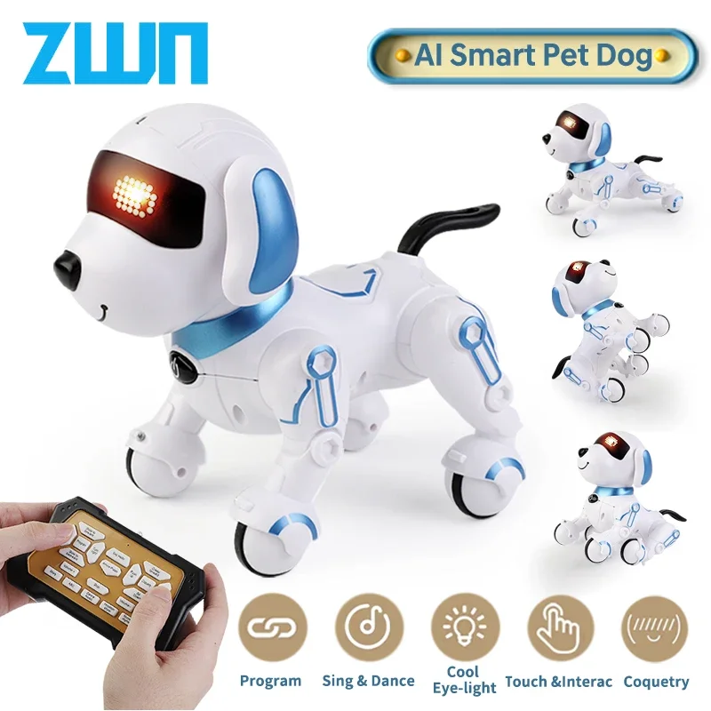 ZWN RC Robot Electronic Stunt Dog Toys Voice Command Programmable Touch-sense With Music Song Robot Dog for Children's Gifts
ZWN RC Robot Electronic Stunt Dog Toys Voice Command Programmable Touch-sense With Music Song Robot Dog for Children's Gifts