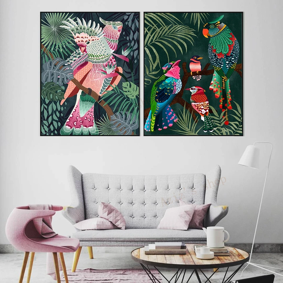 Tropical Jungle Love Birds Poster Illustration Printed Animal Birds Gold Foil Canvas Painting Wall Picture Art Nordic Home Decor
Tropical Jungle Love Birds Poster Illustration Printed Animal Birds Gold Foil Canvas Painting Wall Picture Art Nordic Home Decor