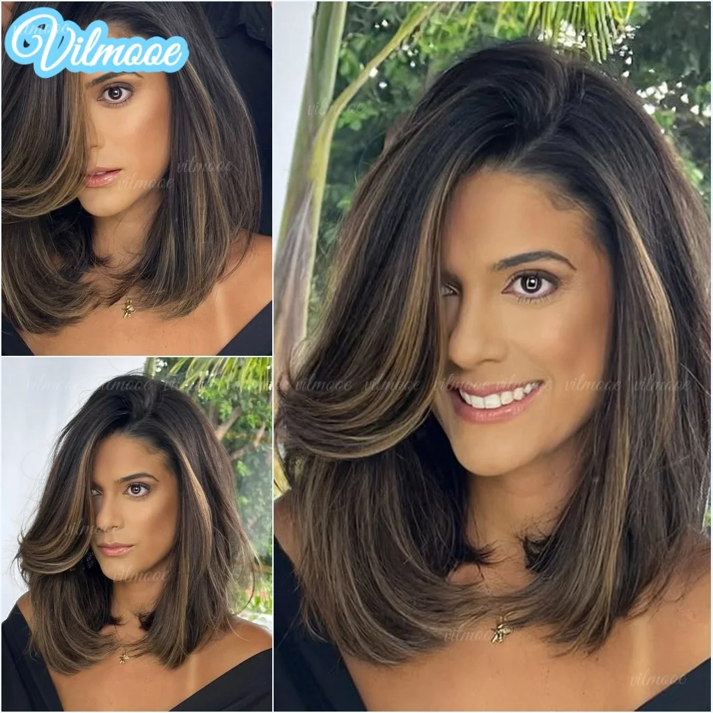 13x6/360 Lace Front Wigs Glueless 5x5 Silk Top Lace Closure Wigs Brown Blonde #4/27 Highlight Short Bob Wigs Bleached Knots
13x6/360 Lace Front Wigs Glueless 5x5 Silk Top Lace Closure Wigs Brown Blonde #4/27 Highlight Short Bob Wigs Bleached Knots