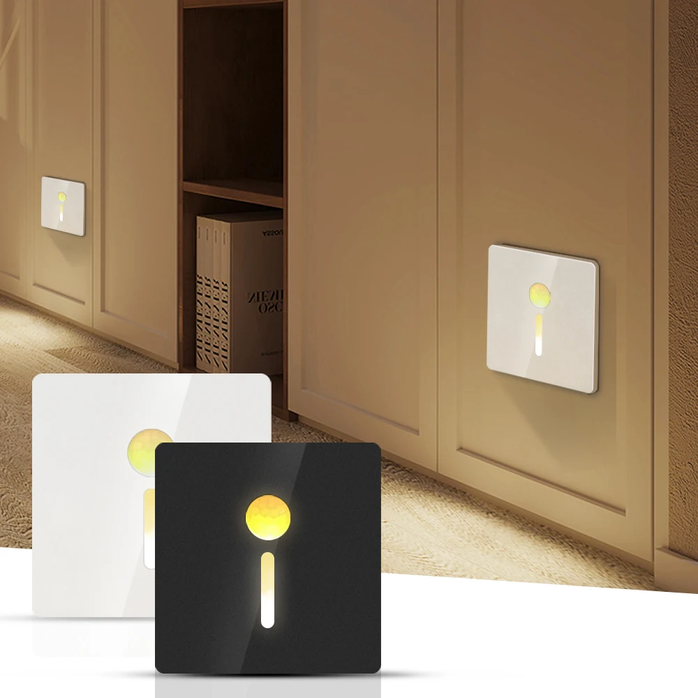 LED Recessed Light Wall Lamp Motion Sensor Nightlights 100-240V Footlight for Indoor Step Corridor Bedroom Lighting Home Decor
LED Recessed Light Wall Lamp Motion Sensor Nightlights 100-240V Footlight for Indoor Step Corridor Bedroom Lighting Home Decor
