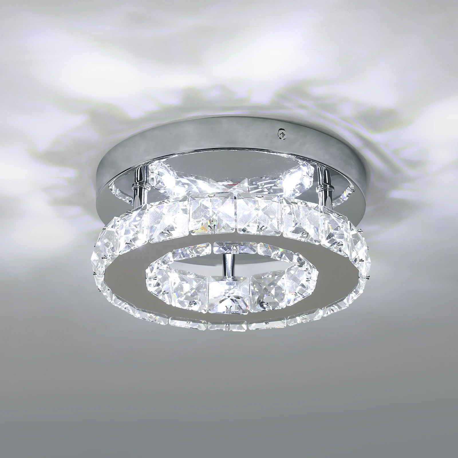 Mini Crystal Ceiling Light Modern Flush Mount Crystal Chandelier Round Close to Ceiling Lamp for Bathroom,Bedroom
Mini Crystal Ceiling Light Modern Flush Mount Crystal Chandelier Round Close to Ceiling Lamp for Bathroom,Bedroom