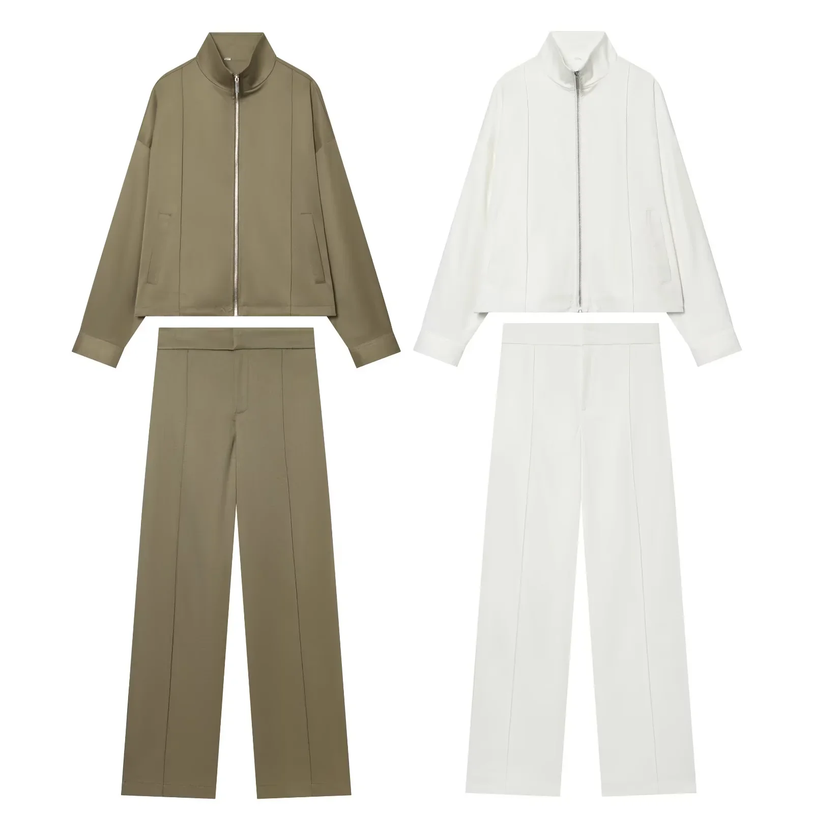 Elegant Women Outfits Turn Down Collar Button Up Blouse and High Waist Straight Trousers Set Summer Loose Matching Suit New
Elegant Women Outfits Turn Down Collar Button Up Blouse and High Waist Straight Trousers Set Summer Loose Matching Suit New