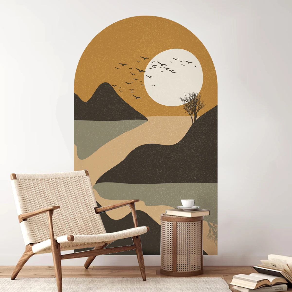 Boho Mountain River Sunset Wall Sticker Mural Art Decal wallpaper Room Bedroom Living Room Interior Home Decor Self Adhesive
Boho Mountain River Sunset Wall Sticker Mural Art Decal wallpaper Room Bedroom Living Room Interior Home Decor Self Adhesive