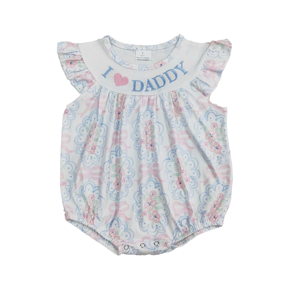SR2946 Baby Girls Summer Rompers I love Daddy floral bow baby girls summer romper
SR2946 Baby Girls Summer Rompers I love Daddy floral bow baby girls summer romper