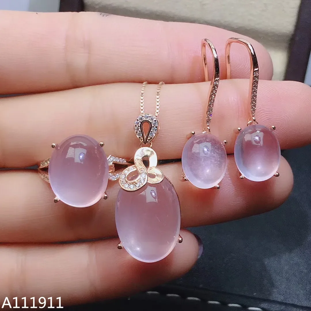 KJJEAXCMY Girls' Natural Pink Crystal Hibiscus Stone Gemstone Necklace Pendant Ring Earring Set 925 Pure Silver Plated Rose Gold
KJJEAXCMY Girls' Natural Pink Crystal Hibiscus Stone Gemstone Necklace Pendant Ring Earring Set 925 Pure Silver Plated Rose Gold