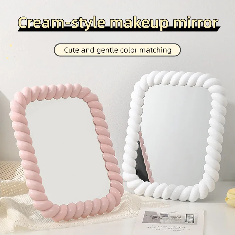 Plastic cream style makeup mirror desktop desktop mirror movable mirror HD dressing mirror portable beauty mirror
Plastic cream style makeup mirror desktop desktop mirror movable mirror HD dressing mirror portable beauty mirror