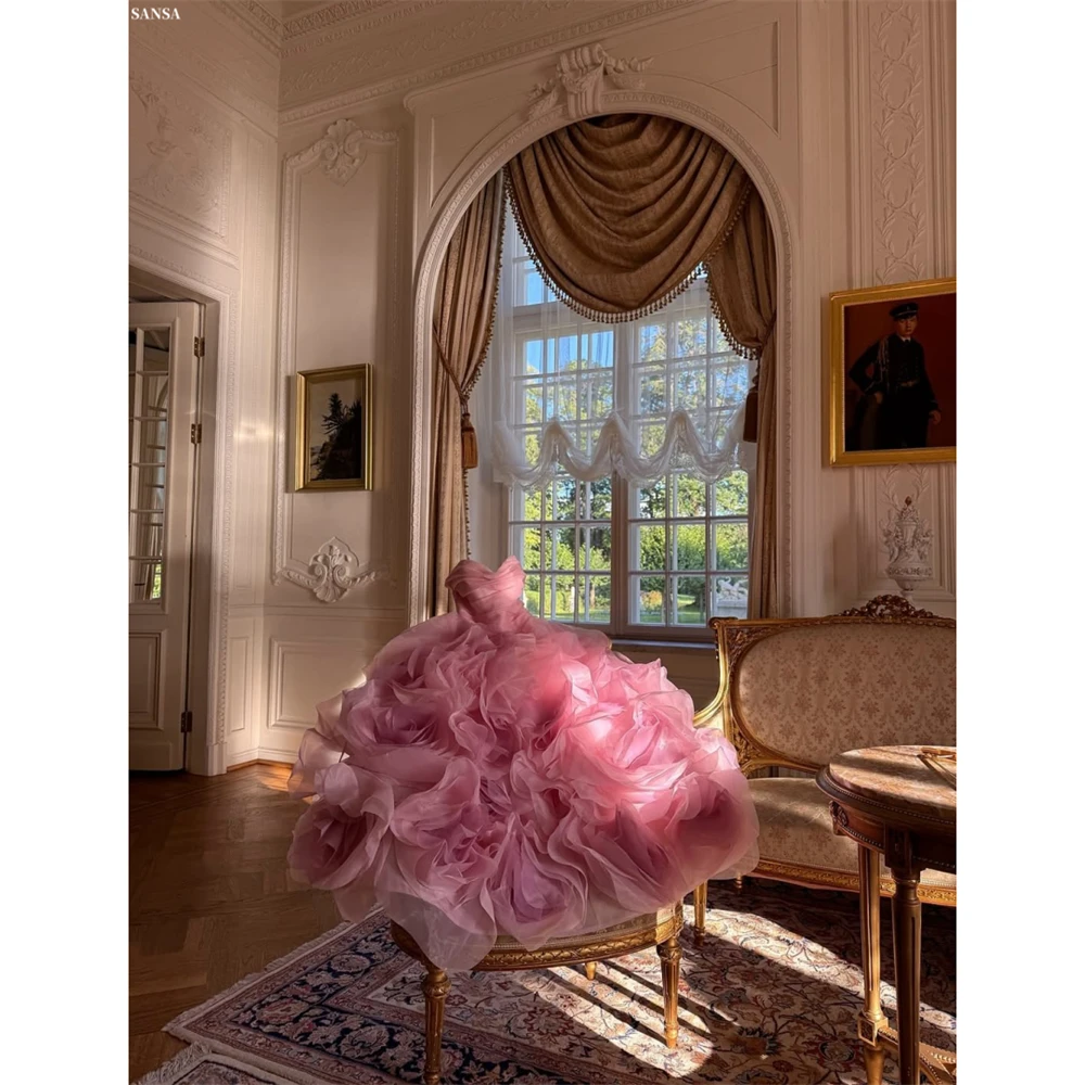 Sansa Customized Pink A-Line Sweetheart Neck Corset Prom Dress 3D Flower Sleeveless Vestidos De Noche Tra-length Formal Evening
Sansa Customized Pink A-Line Sweetheart Neck Corset Prom Dress 3D Flower Sleeveless Vestidos De Noche Tra-length Formal Evening
