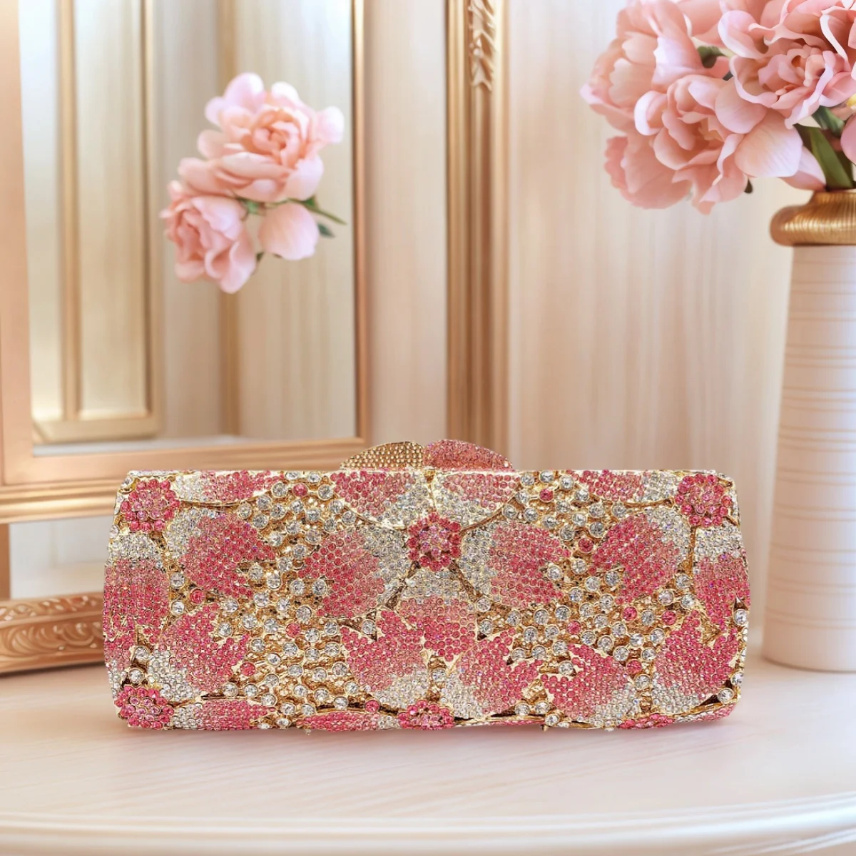 Винтажный женский клатч с цветочным принтом и кристаллами, элегантный свадебный кошелек с цветочным узором, роскошный кошелек со стразами для официальной коктейльной вечеринки 
Винтажный женский клатч с цветочным принтом и кристаллами, элегантный свадебный кошелек с цветочным узором, роскошный кошелек со стразами для официальной коктейльной вечеринки