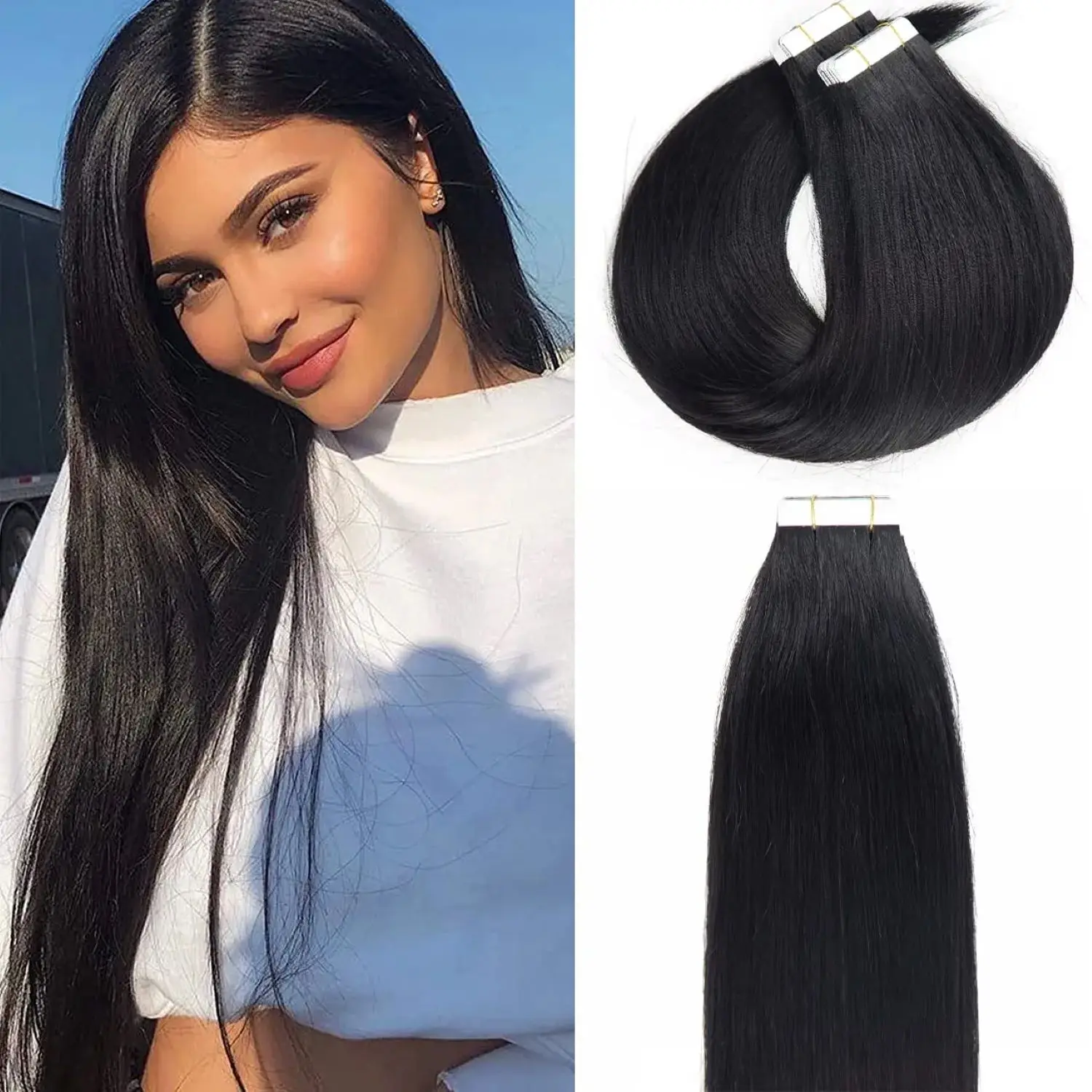 Straight Tape In Human Hair Extensions 100% Natural Real Invisible Adhesive Tape In For Women 20-60piece 1pack-3packs
Straight Tape In Human Hair Extensions 100% Natural Real Invisible Adhesive Tape In For Women 20-60piece 1pack-3packs