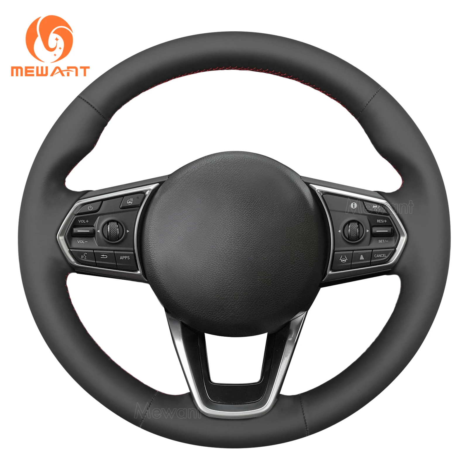 Черный чехол на руль автомобиля Mewant из натуральной кожи для Acura MDX TLX 2022-2024
Черный чехол на руль автомобиля Mewant из натуральной кожи для Acura MDX TLX 2022-2024