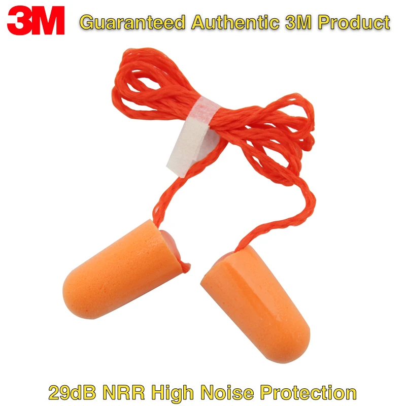 Original 3M 1110 Corded Earplugs Noise Cancelling Foam Ear Plugs Soundproof Anti-noise for Sleep Study Travel Work 29dB NRR
Original 3M 1110 Corded Earplugs Noise Cancelling Foam Ear Plugs Soundproof Anti-noise for Sleep Study Travel Work 29dB NRR