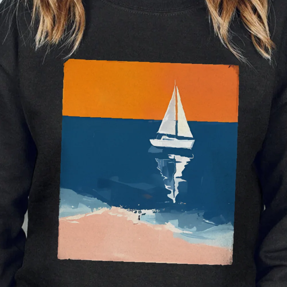 Толстовка с изображением парусника и заката морского солнца, с живописным графическим дизайном, повседневная, свободная, с длинными рукавами, расслабляющая, модная, уникальный, модный топ на выбор
Толстовка с изображением парусника и заката морского солнца, с живописным графическим дизайном, повседневная, свободная, с длинными рукавами, расслабляющая, модная, уникальный, модный топ на выбор