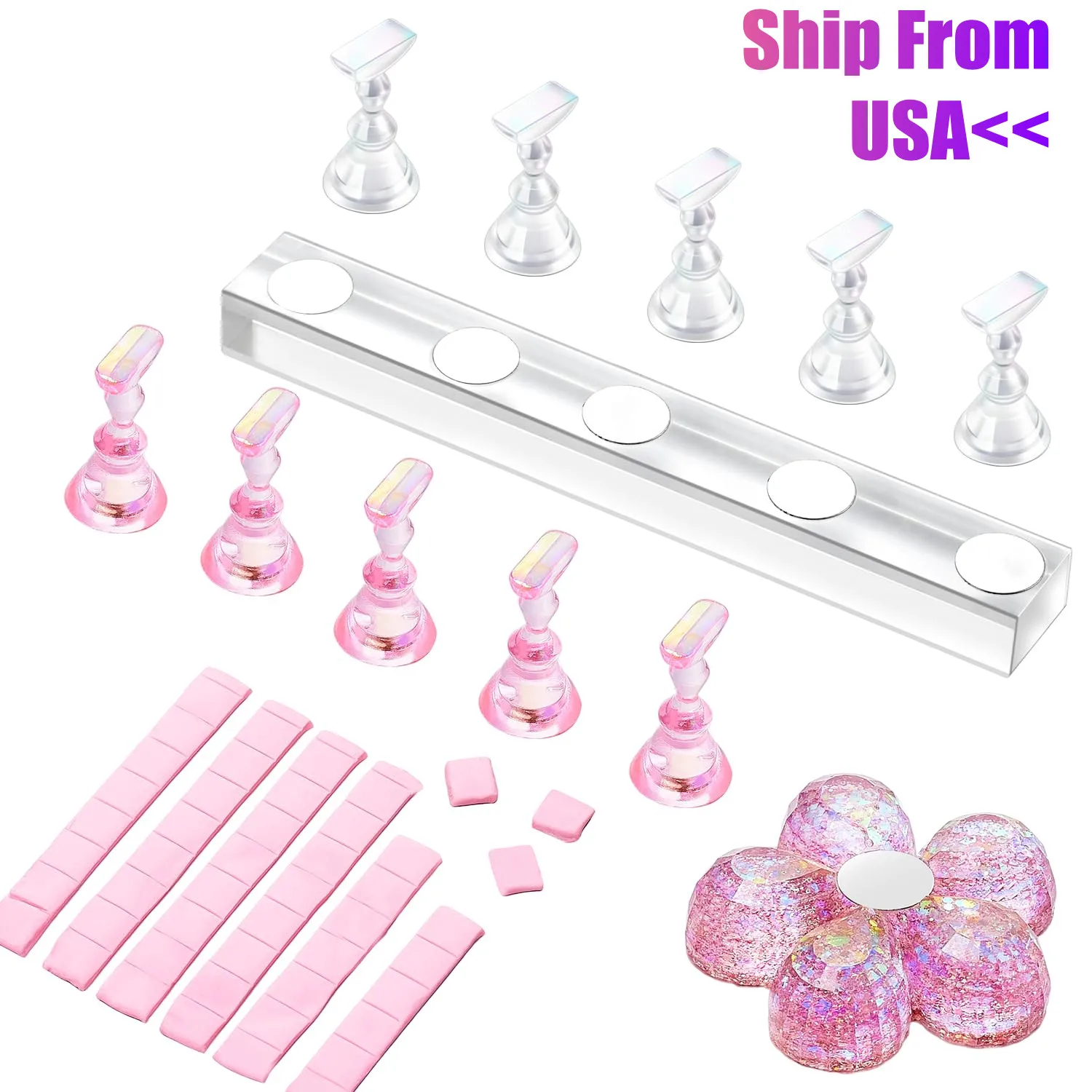 Nail Stand for Press On Nails Display Practice Art Magnetic Fake Nail Holder for Painting Nails Stand for False Nail Designs
Nail Stand for Press On Nails Display Practice Art Magnetic Fake Nail Holder for Painting Nails Stand for False Nail Designs