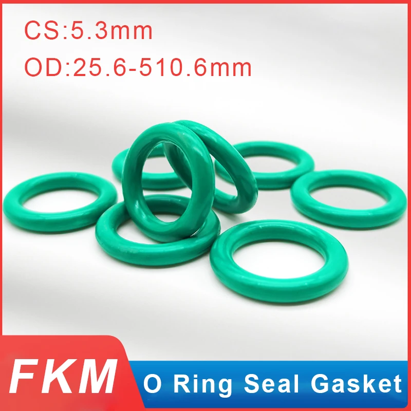 FKM O Ring Sealing Gasket Green Fluorine Rubber Spacer Insulation High Temperature Resistance Washer CS 5.3mm OD 25.6-510.6mm
FKM O Ring Sealing Gasket Green Fluorine Rubber Spacer Insulation High Temperature Resistance Washer CS 5.3mm OD 25.6-510.6mm