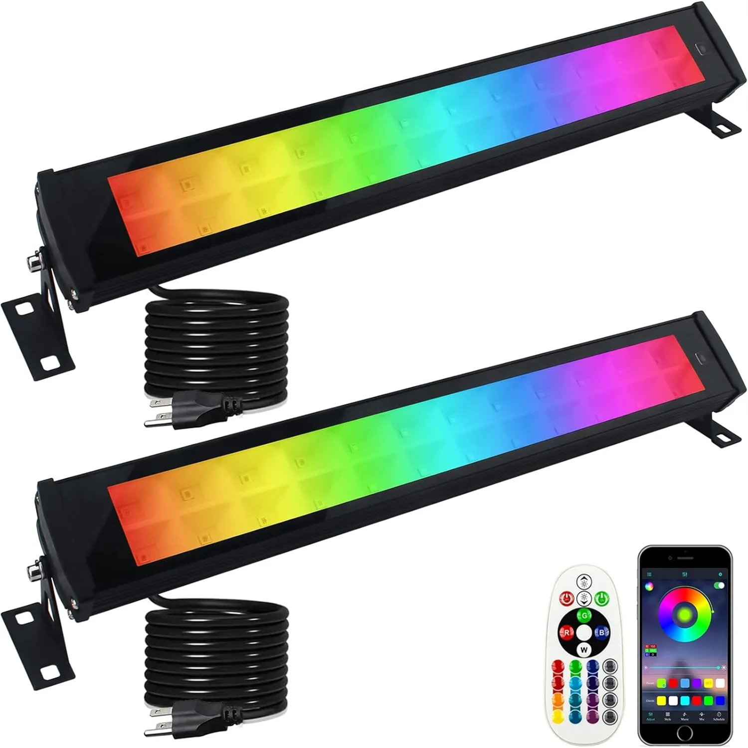 50 Вт 96 светодиодных светильников RGB, водонепроницаемые, IP66, умное приложение/дистанционное управление, настенные светильники, светодиодные светильники для освещения сцены в комнате
50 Вт 96 светодиодных светильников RGB, водонепроницаемые, IP66, умное приложение/дистанционное управление, настенные светильники, светодиодные светильники для освещения сцены в комнате