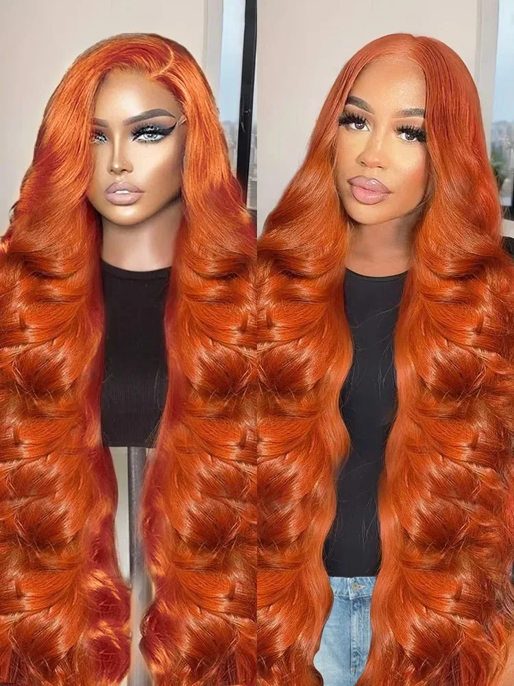 13X6 Ginger Human Hair Transparent Lace Front Wig Orange Body Wave 13X4 HD Lace Frontal Wig 30 32 Inch 200% Remy Wigs For Women
13X6 Ginger Human Hair Transparent Lace Front Wig Orange Body Wave 13X4 HD Lace Frontal Wig 30 32 Inch 200% Remy Wigs For Women