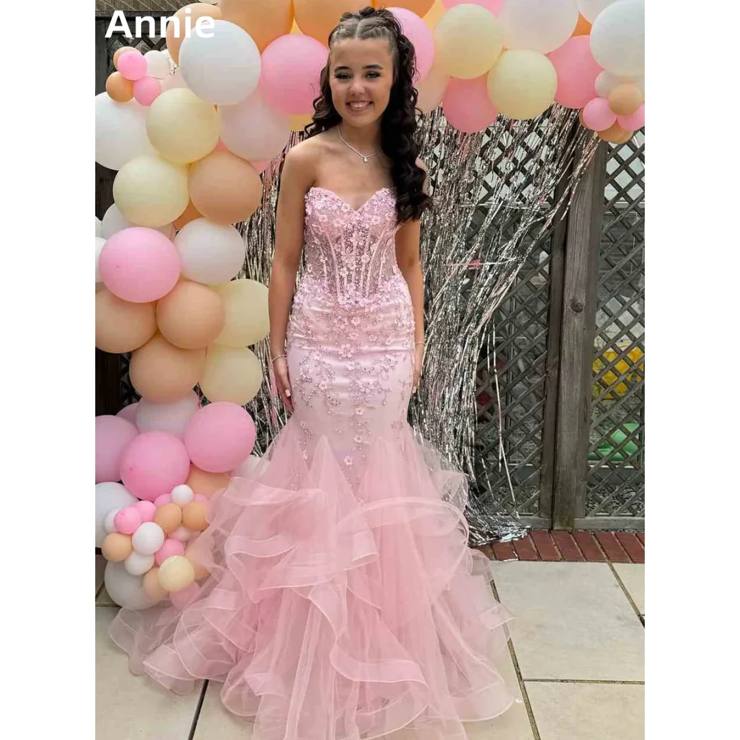 Annie Beaded Embroidery Prom Dresses Pink Tulle Layering Evening Dresses Off-shoulder Slim Fit Party Dresses فساتين سهرة
Annie Beaded Embroidery Prom Dresses Pink Tulle Layering Evening Dresses Off-shoulder Slim Fit Party Dresses فساتين سهرة