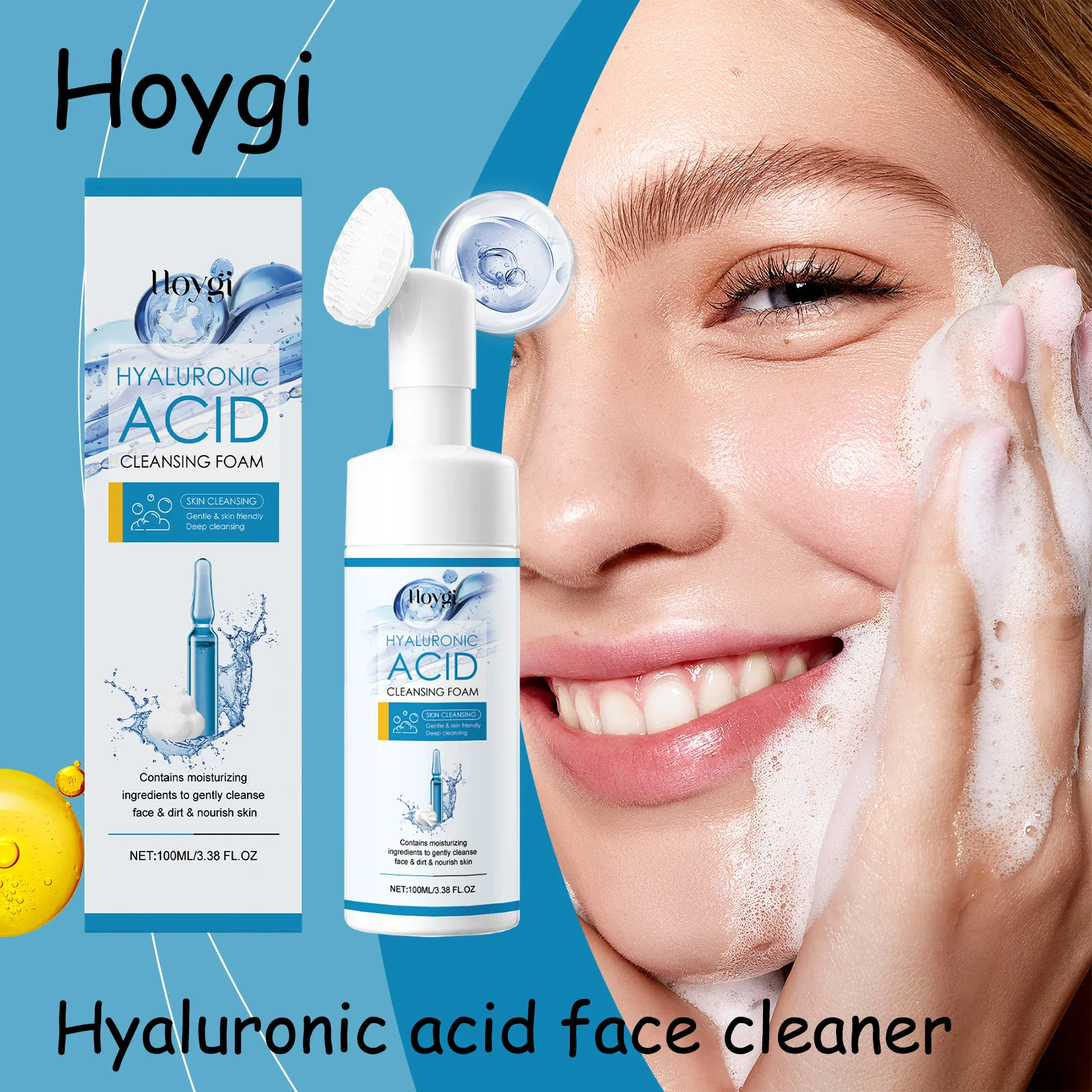 Hoygi Hyaluronic Acid Face Foam Cleaner Gentle Cleaning Skin Remove Pore Dirts Prevent Dryness Moisturize Face Skin Cleaner
Hoygi Hyaluronic Acid Face Foam Cleaner Gentle Cleaning Skin Remove Pore Dirts Prevent Dryness Moisturize Face Skin Cleaner