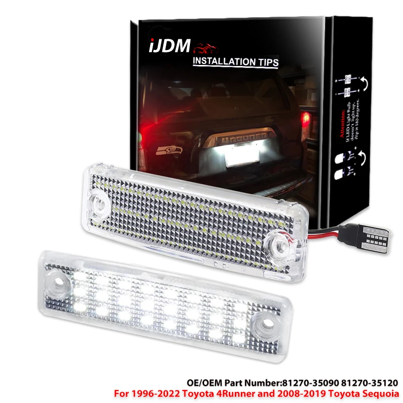 For Toyota 4Runner Sequoia' Land Cruiser Prado 150 Haice 100 Series Sienna Sequoia Hilux Lexus GX470 Led License Plate Light 12V
For Toyota 4Runner Sequoia' Land Cruiser Prado 150 Haice 100 Series Sienna Sequoia Hilux Lexus GX470 Led License Plate Light 12V