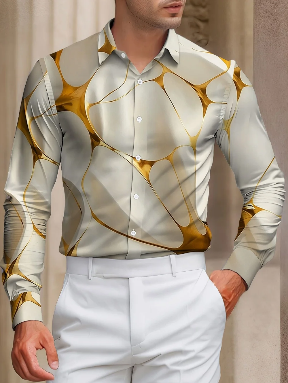 Men's Plus Size Long Sleeve Shirt 3D Vintage Golden Art Print Button Fully Open Collar Top Casual Hawaii Vacation Shirts for Men
Men's Plus Size Long Sleeve Shirt 3D Vintage Golden Art Print Button Fully Open Collar Top Casual Hawaii Vacation Shirts for Men
