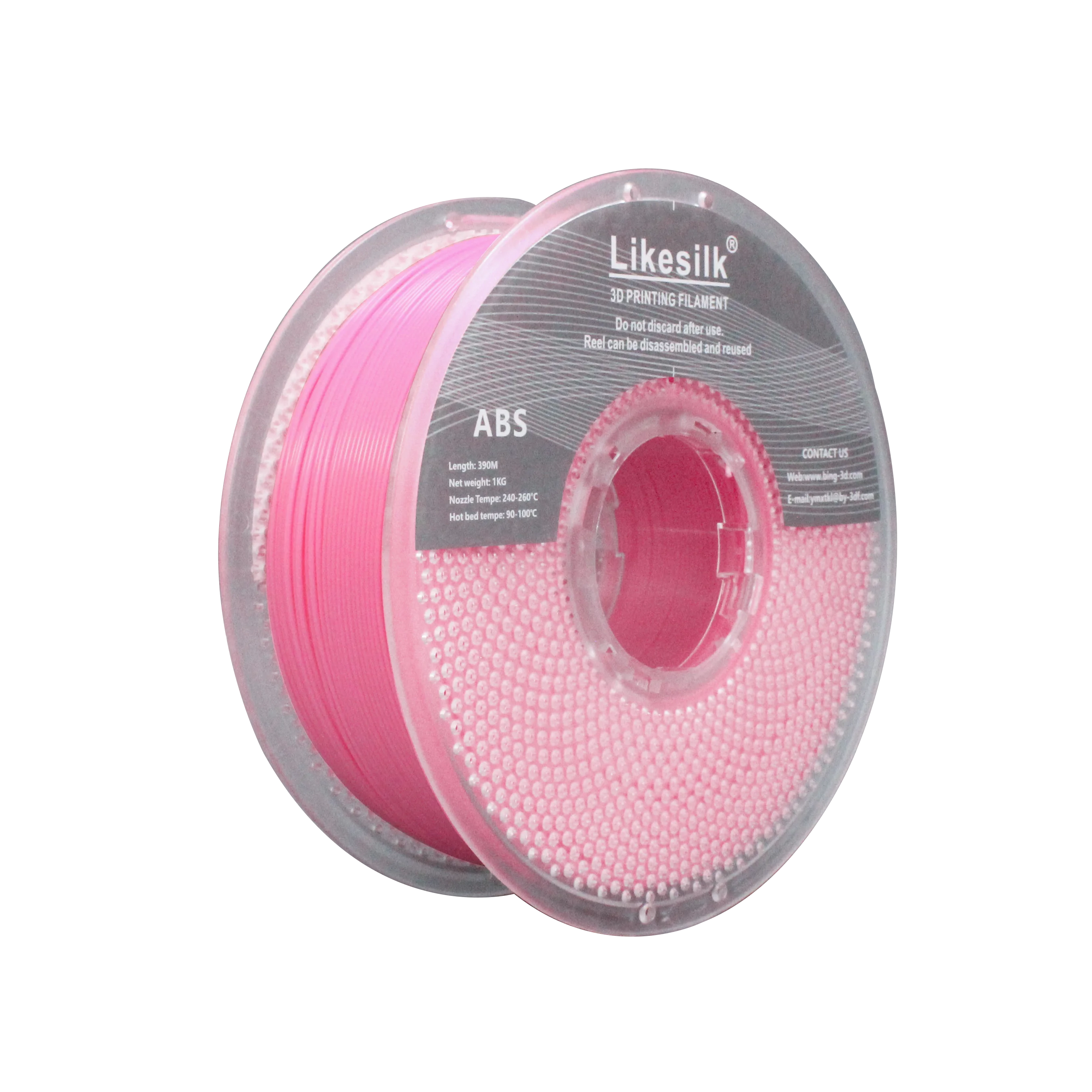 Likesilk ABS 1.75mm 3D Printer Filament, Neat and sturdy 1.75mm filament for 3D printing, accuracy +/- 0.02mm Pink 1KG spool (2.
Likesilk ABS 1.75mm 3D Printer Filament, Neat and sturdy 1.75mm filament for 3D printing, accuracy +/- 0.02mm Pink 1KG spool (2.