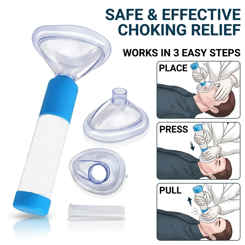Anti Choking Device Airway Clearing Device First Aid Kit Life Saving Choking Rescue Device Emergency Home Vacuum Suction Device Portable Sucker with 2 Masks for Adult Kids Toddler Choking Emergencies Safe Efficient Airway Obstruction Removal Kit
Anti Choking Device Airway Clearing Device First Aid Kit Life Saving Choking Rescue Device Emergency Home Vacuum Suction Device Portable Sucker with 2 Masks for Adult Kids Toddler Choking Emergencies Safe Efficient Airway Obstruction Removal Kit