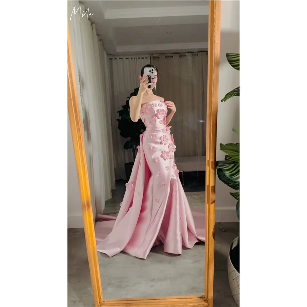 Mila Pink Strapless Mermaid Customized Party Dresses Detachable Shawl 3D Flower Prom Dresses Floor-Length Evening Dresses 2025
Mila Pink Strapless Mermaid Customized Party Dresses Detachable Shawl 3D Flower Prom Dresses Floor-Length Evening Dresses 2025