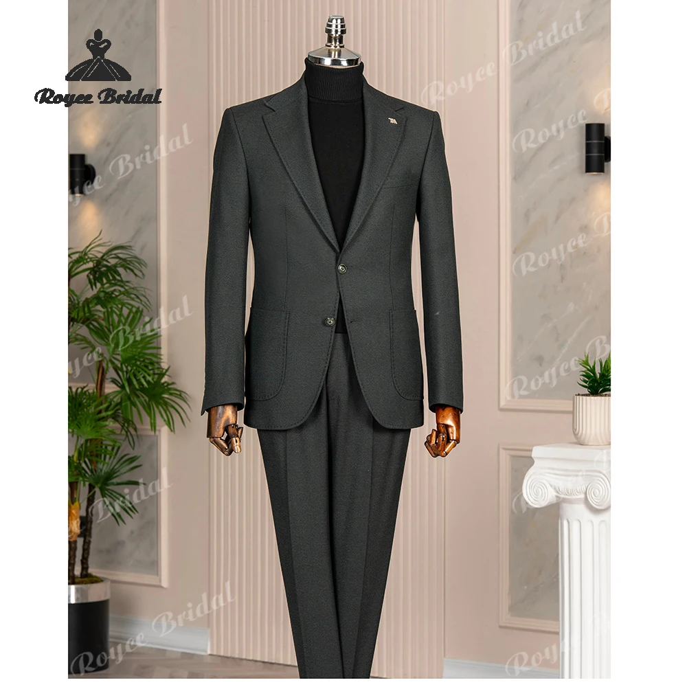 Темно-серый однобортный мужской свадебный костюм из двух предметов 2026, деловой вечерний костюм с лацканами и вырезом, индивидуальный костюм для мужчин
Темно-серый однобортный мужской свадебный костюм из двух предметов 2026, деловой вечерний костюм с лацканами и вырезом, индивидуальный костюм для мужчин