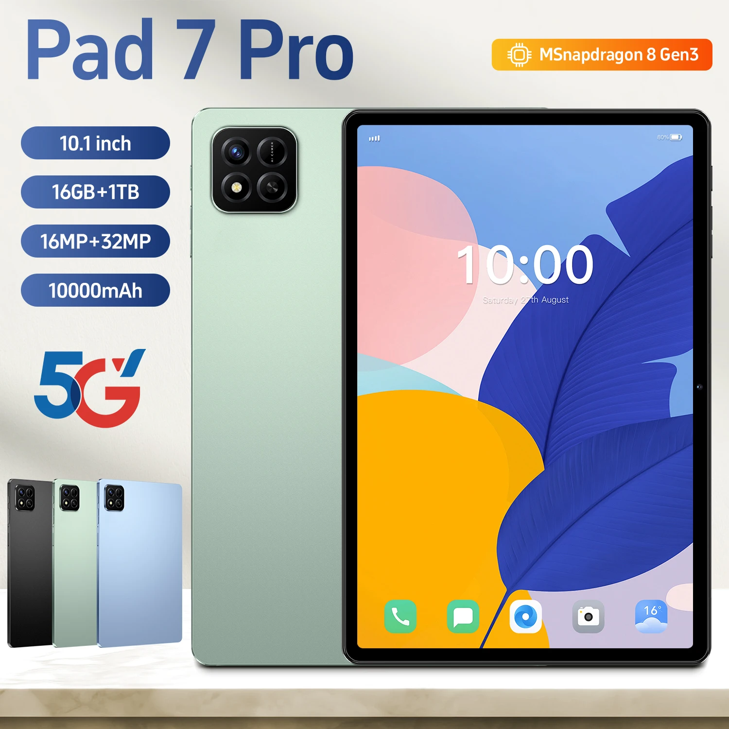 НОВЫЙ Pad 7 Pro 2025 оригинальный планшет 10,1 дюйма Android 14 Global Snapdragon870 10 ядер 16 ГБ + 1024 ГБ 10000 мАч 5G Dual SIM WIFI
НОВЫЙ Pad 7 Pro 2025 оригинальный планшет 10,1 дюйма Android 14 Global Snapdragon870 10 ядер 16 ГБ + 1024 ГБ 10000 мАч 5G Dual SIM WIFI
