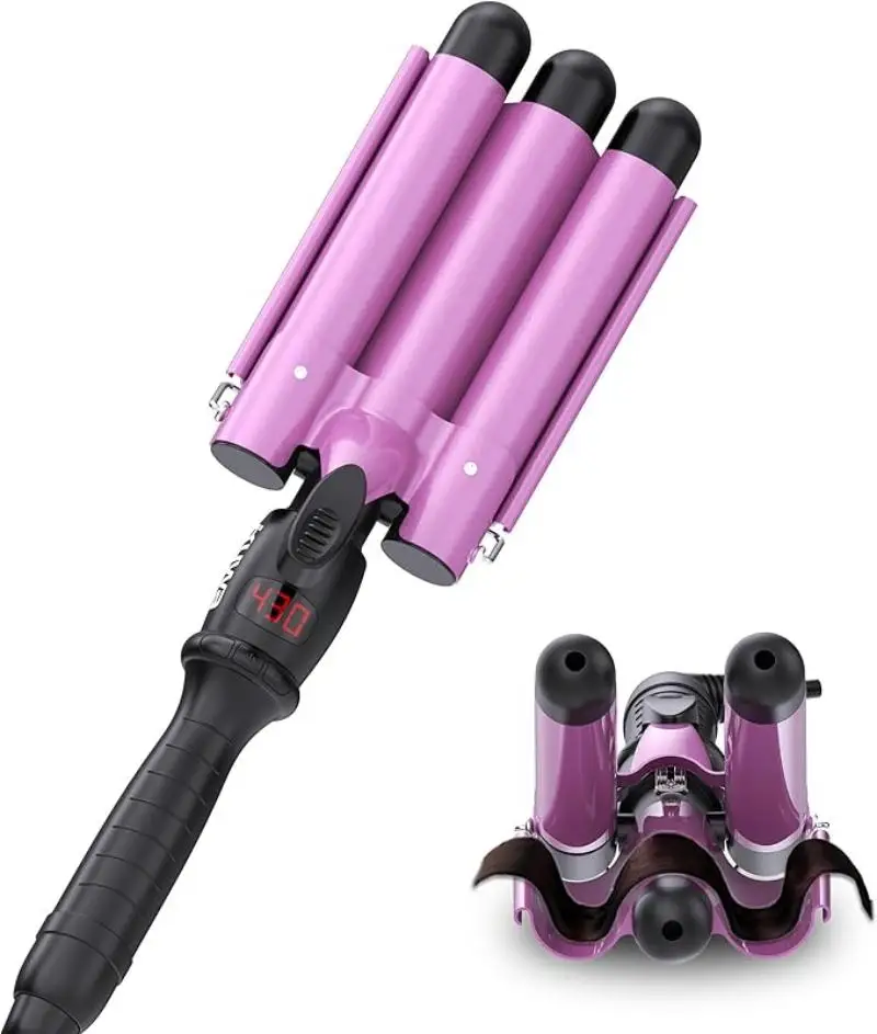 Hair Curling Iron Ceramic Professional Triple Barrel Hair Curler Egg Roll Hair Styling Tools Hair Styler Wand Curler Irons
Hair Curling Iron Ceramic Professional Triple Barrel Hair Curler Egg Roll Hair Styling Tools Hair Styler Wand Curler Irons
