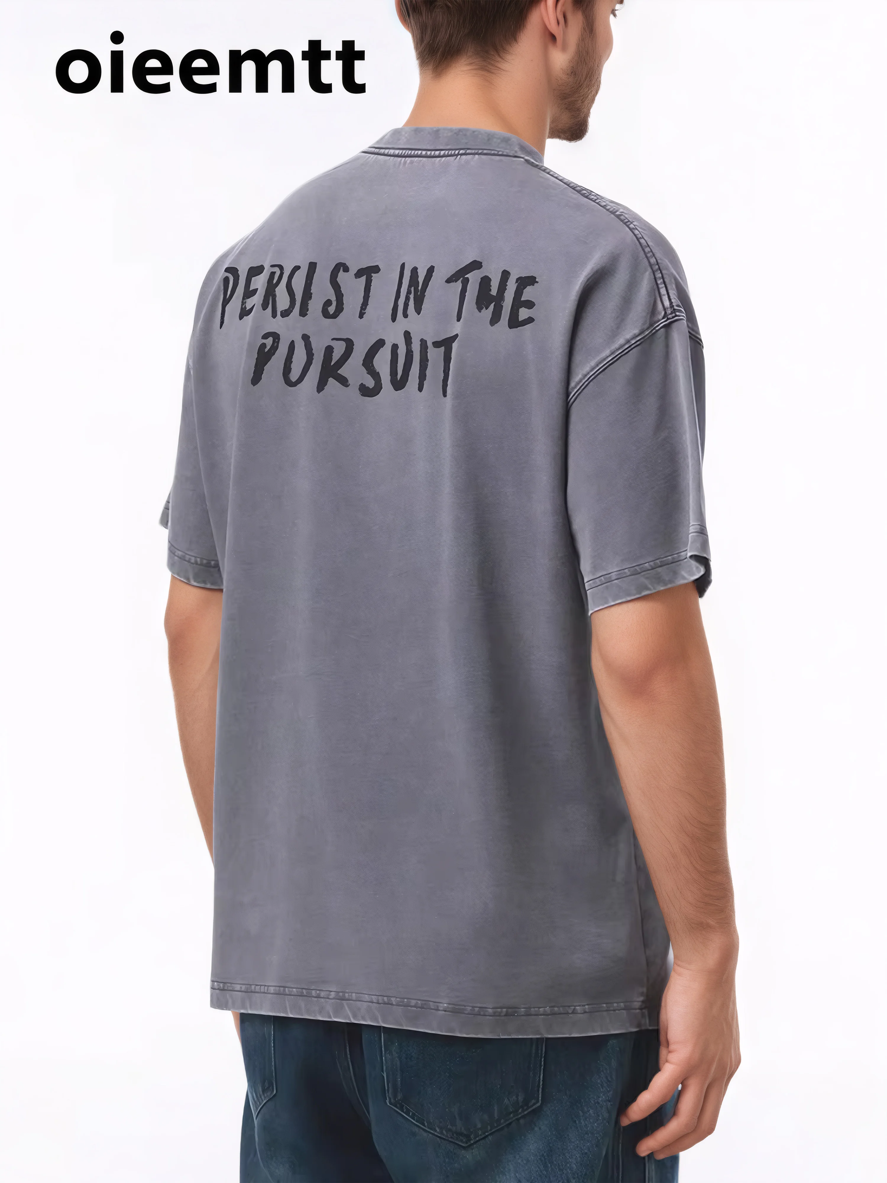 Heavy Weight Casual Short Sleeve High Street Style Breathable Oversize T-shirt Cotton Top Baggy Unisex Tee for Men
Heavy Weight Casual Short Sleeve High Street Style Breathable Oversize T-shirt Cotton Top Baggy Unisex Tee for Men