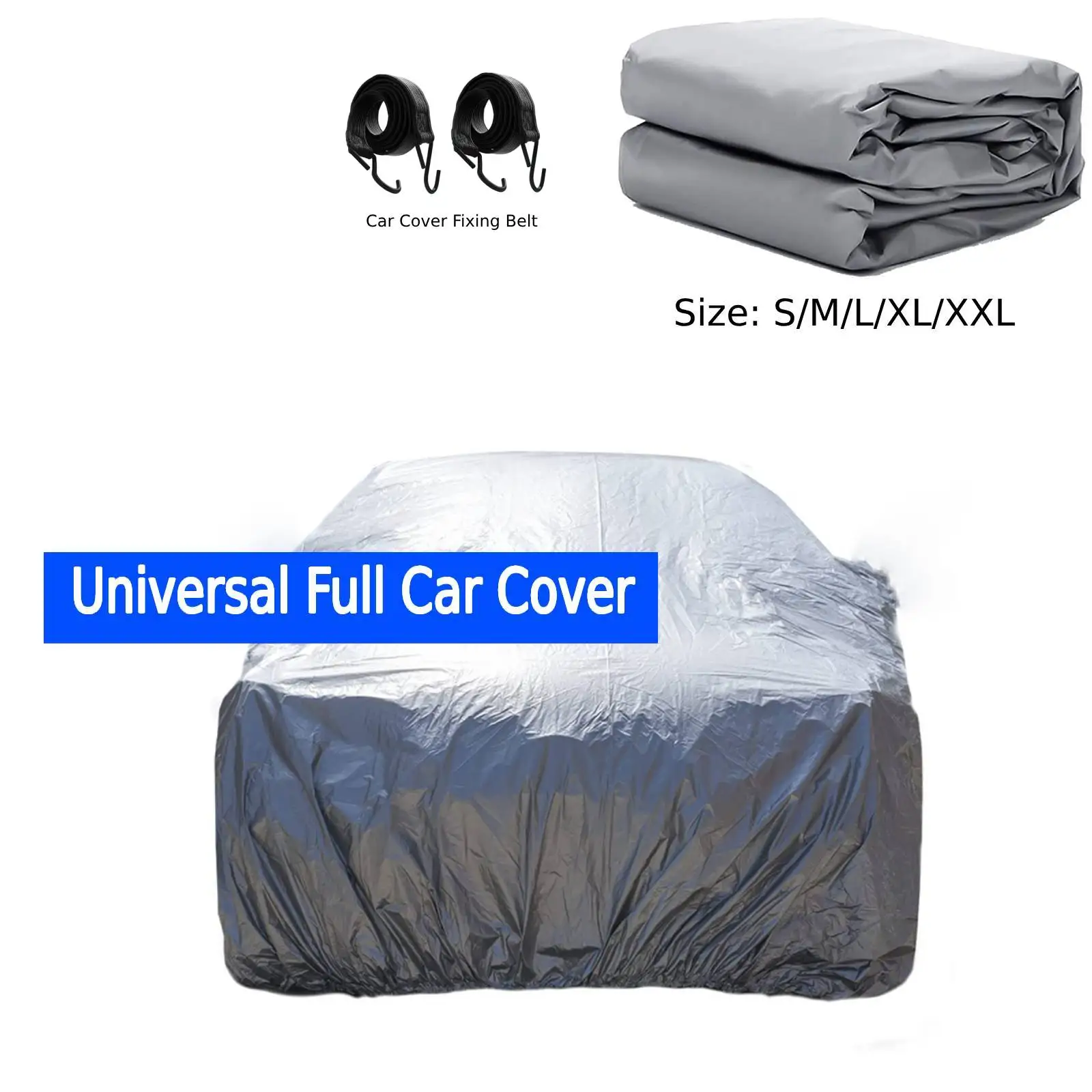Universal Full Car Cover, Outdoor Sunshade Cover UV Protection Waterproof PE Car Covers Heat insulation Car Clothing with Strap
Universal Full Car Cover, Outdoor Sunshade Cover UV Protection Waterproof PE Car Covers Heat insulation Car Clothing with Strap