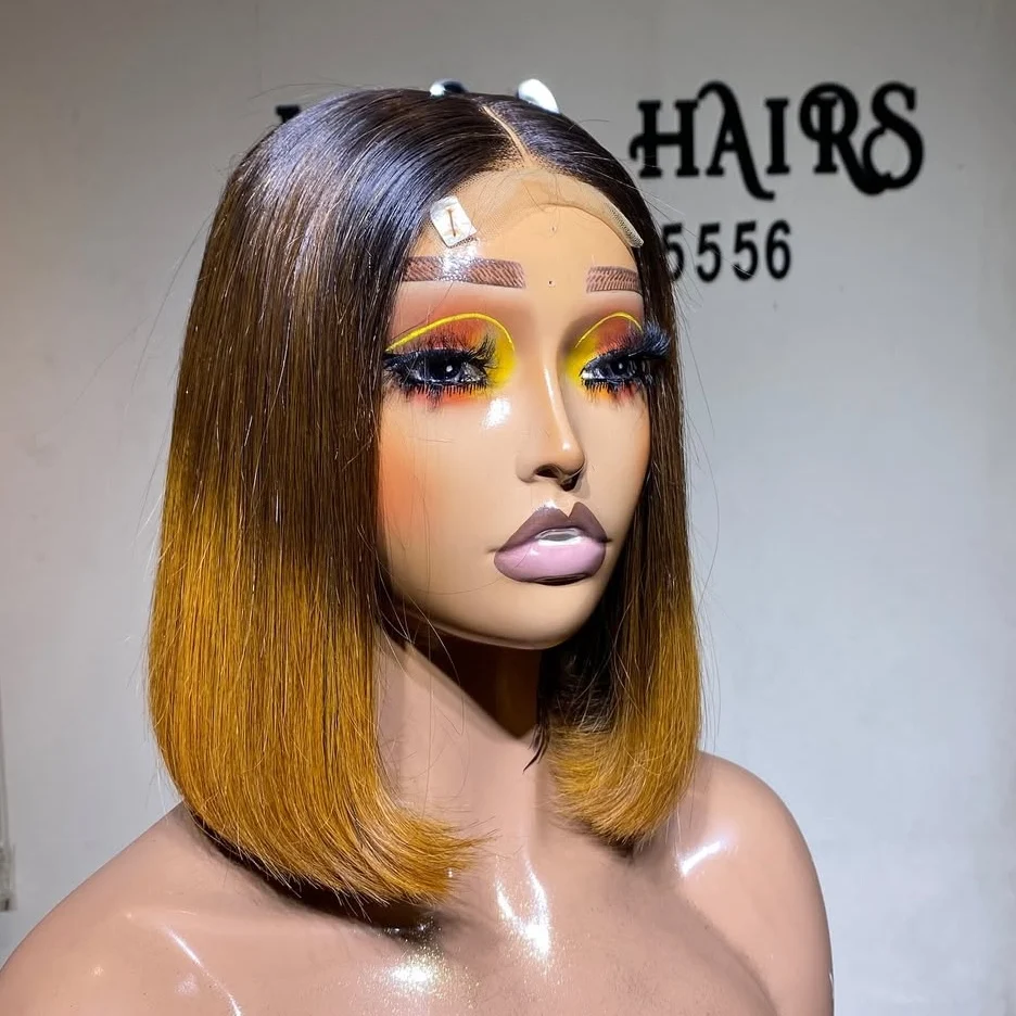#4/27 Short Bob Human Hair Silk Top Closure Wigs Bleached Knots Pre Plucked 13x6/360 Lace Frontal Bob Wigs Pre Plucked Hair
#4/27 Short Bob Human Hair Silk Top Closure Wigs Bleached Knots Pre Plucked 13x6/360 Lace Frontal Bob Wigs Pre Plucked Hair