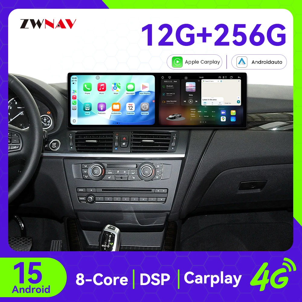 ZWNAV Android 15 Car Radio For BMW X3/X4 2011-2017 Wireless CarPlay Android Auto DSP Sound GPS Navigation Octa-Core Fast Boot
ZWNAV Android 15 Car Radio For BMW X3/X4 2011-2017 Wireless CarPlay Android Auto DSP Sound GPS Navigation Octa-Core Fast Boot