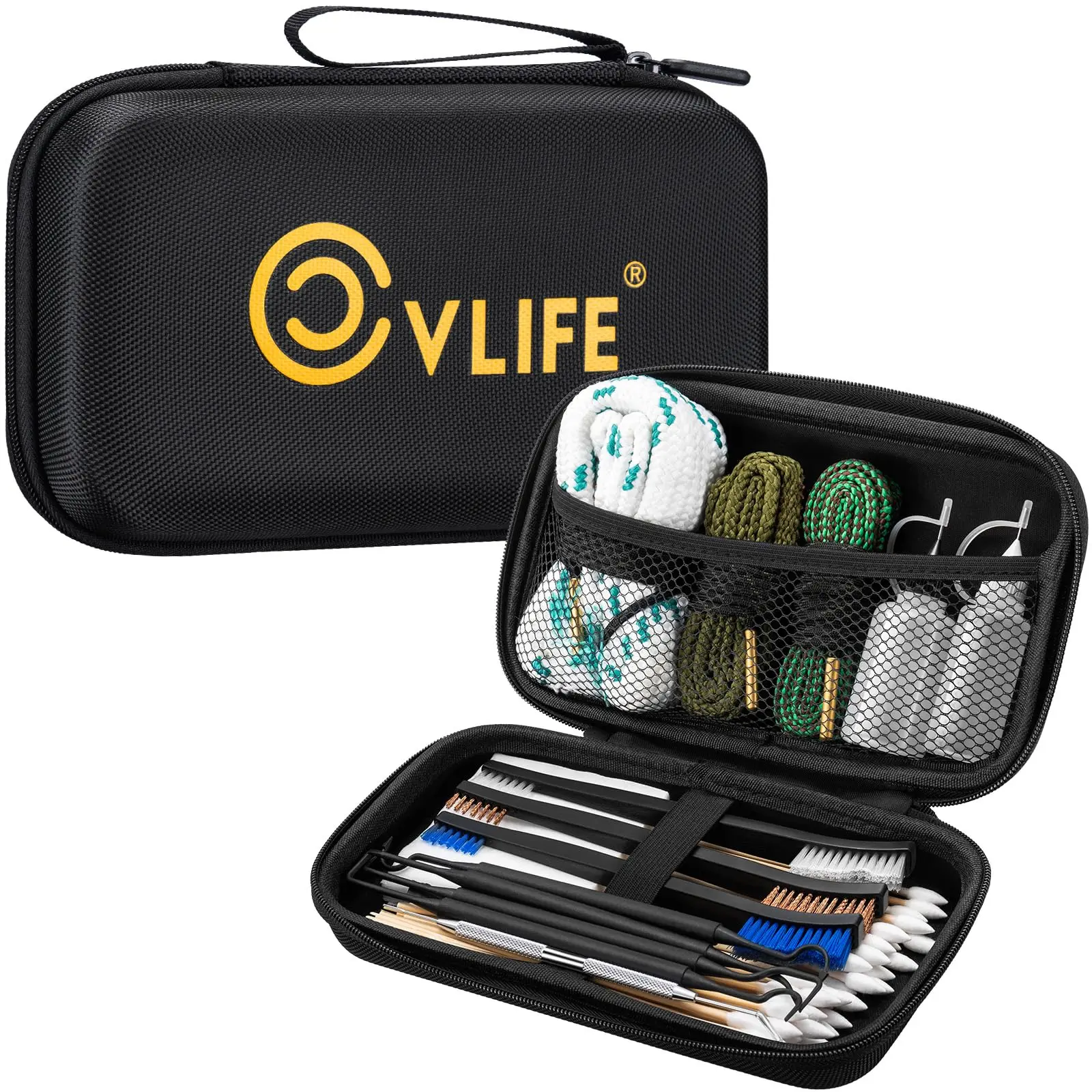 CVLIFE Gun Cleaning Kit for 9mm/.22/.223/5.56mm/12GA/.38/.357 - Gun Cleaner, Cleaning Brushes, Picks, 2 Empty Oil Bottles, Patch
CVLIFE Gun Cleaning Kit for 9mm/.22/.223/5.56mm/12GA/.38/.357 - Gun Cleaner, Cleaning Brushes, Picks, 2 Empty Oil Bottles, Patch