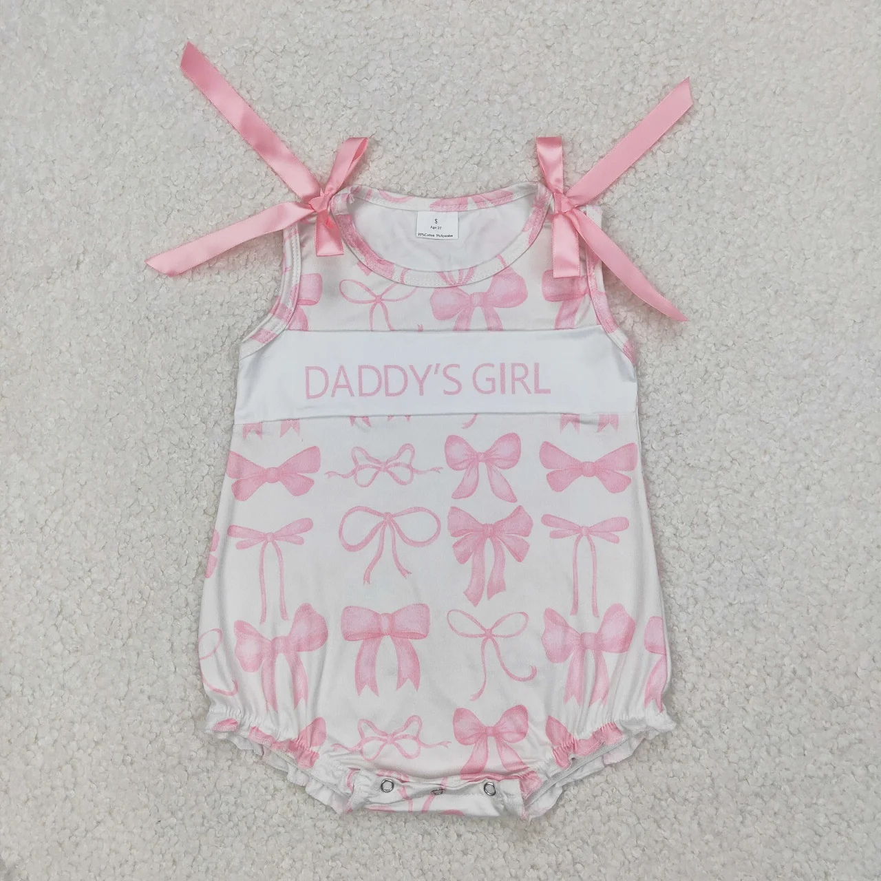 Wholesale Toddler Kids Coverall Newborn Daddy's Bodysuit Baby Girl Sleeveless Clothes Infant Children Bows Bubble Romper
Wholesale Toddler Kids Coverall Newborn Daddy's Bodysuit Baby Girl Sleeveless Clothes Infant Children Bows Bubble Romper